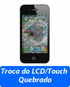 Troca do lcd quebrado de iphone